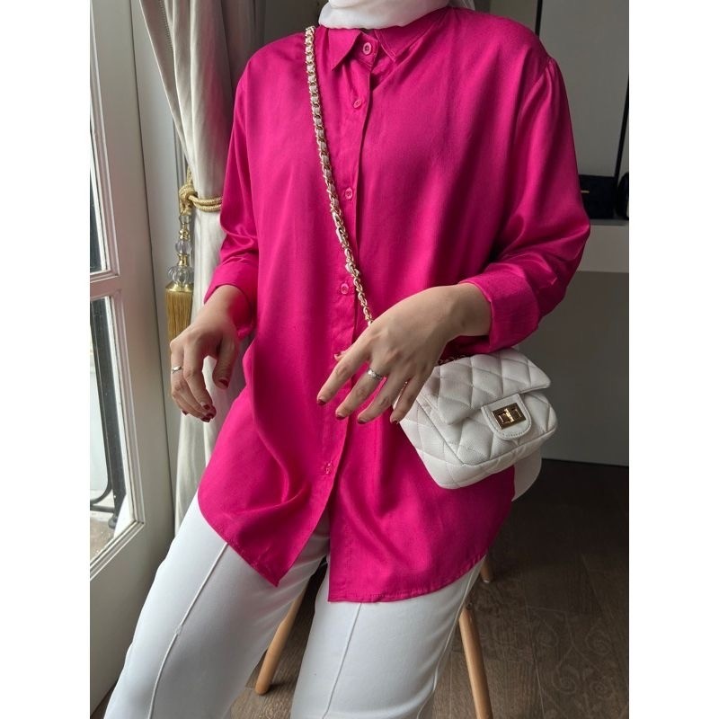 kemeja rayon wanita / Kemeja Polos Cewek / Kemeja Polos Kantor / kemeja rayon twill / kemeja polos w