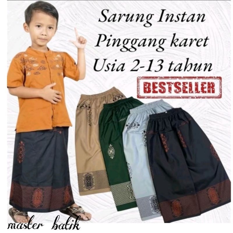 [ DRL ] READY GUDANG_BATIK91- SARUNG BATIK ANAK-SARUNG INSTAN ANAK-SARUNG ANAK LAKI LAKI WgW