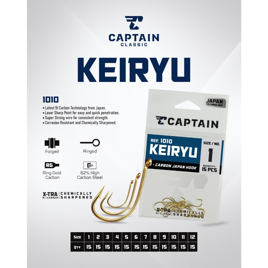 Kail Pancing Captain Keiryu Gold 1010G - KAIL PANCING WARNA EMAS GOLD