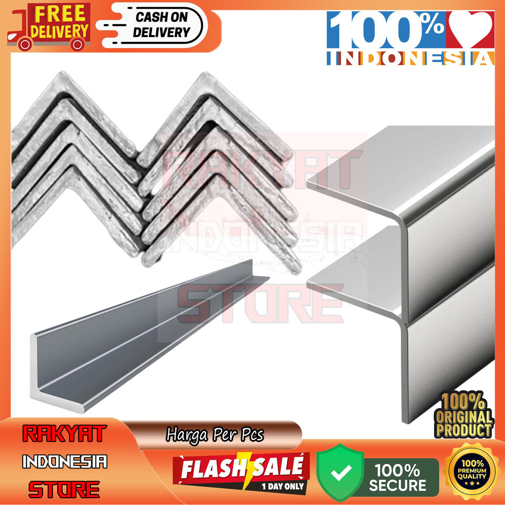 [Instant] Siku Aluminium Siku L Siku Lis Aluminium 2 cm x 2 cm List Almunium Alminium Lemari Etalase