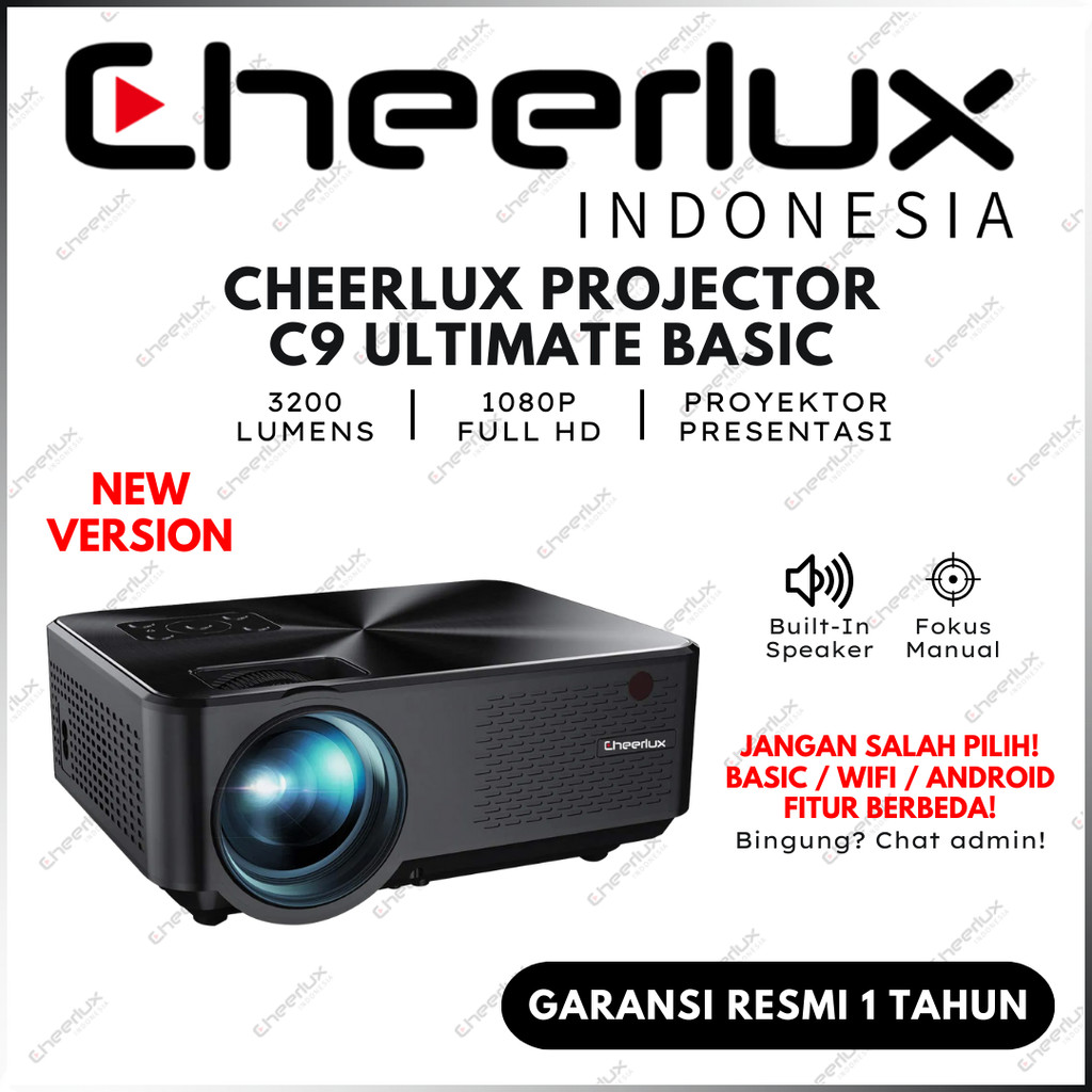CHEERLUX INDONESIA | PROYEKTOR CHEERLUX C9 BASIC | PROYEKTOR C9 BASIC | C9 BASIC Cheerlux