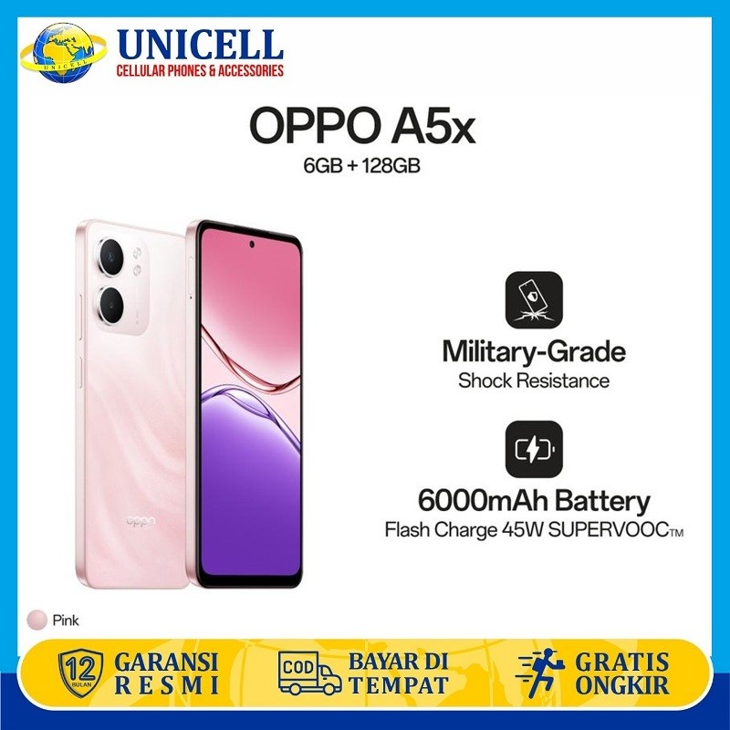 OPPO A5x RAM 6/128GB Garansi Resmi