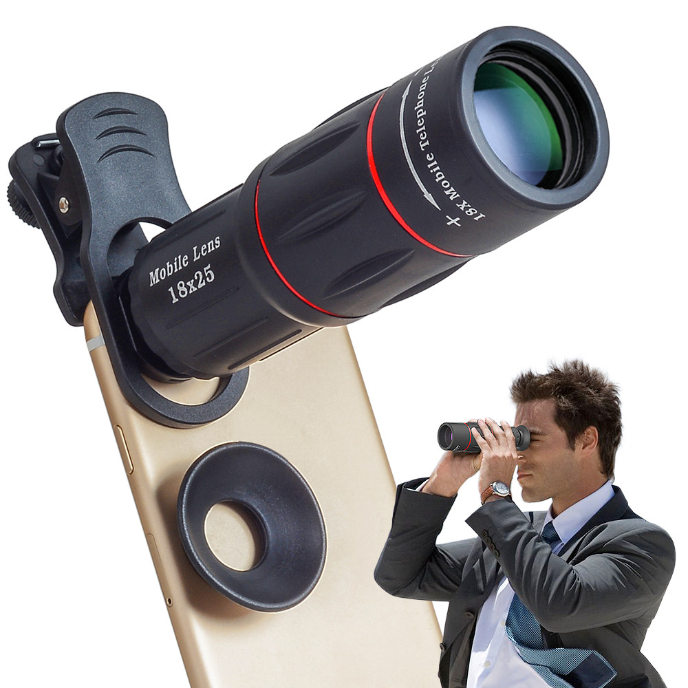 APEXEL phone camera lens 18X Telescope Telephoto lens 18x25 Monocular for iPhone Samsung android ios