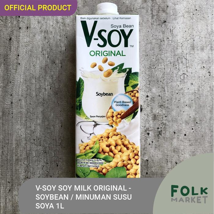V-SOY Soy Milk Original - VSOY V SOY Soybean / Susu Soya / Kedelai 1L
