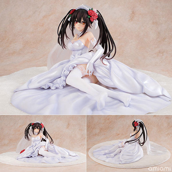 13cm KDcolle Date A Live Kurumi Tokisaki Wedding Dress Anime Figure Date A Bullet Yatogami Tohka Act