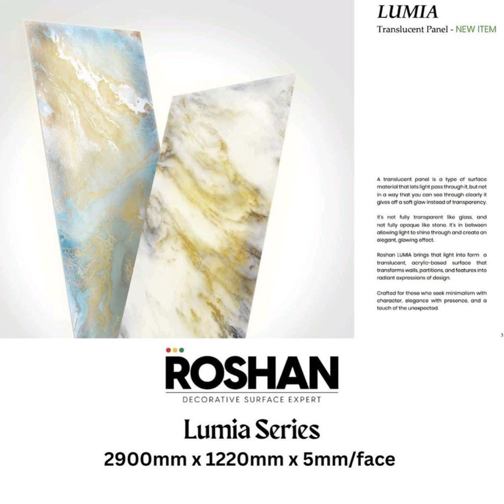 Roshan Lumia Series Translucent Panel BIG SLAB 3pcs 10.614m2