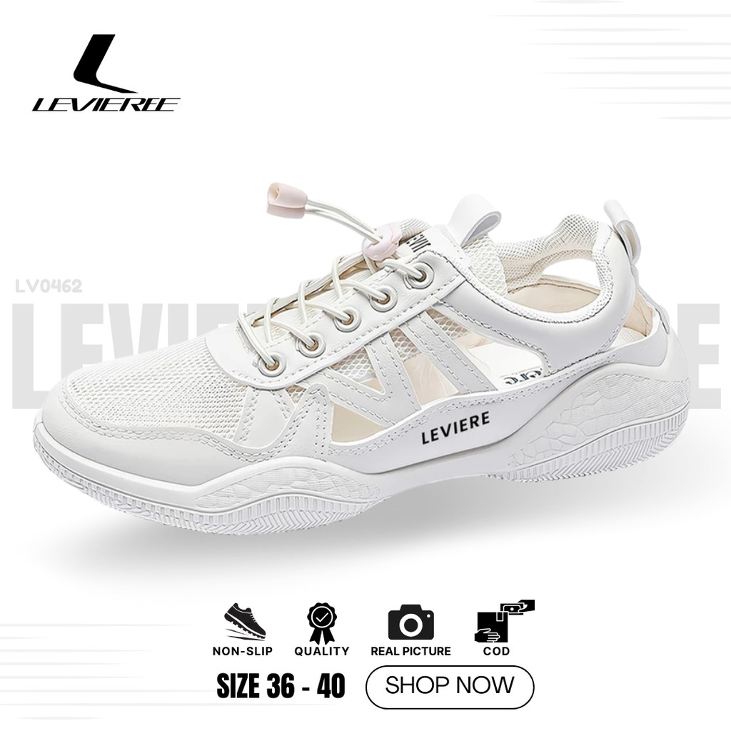 LVR Jisoo LV0462 Sepatu Sneakers Wanita Putih Trendy Premium