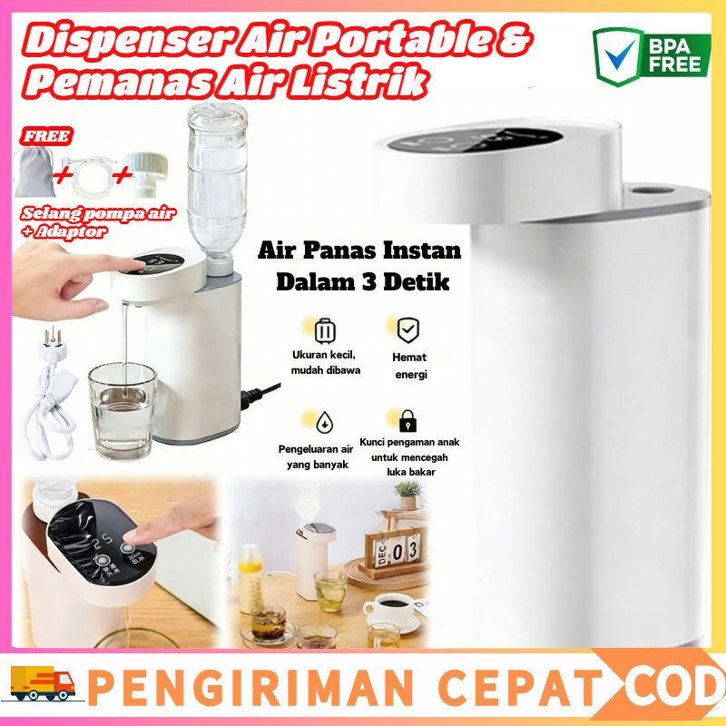 [COD] Dispenser Air Panas Dingin 3 Detik Dispenser Air Portable Lipat Pompa Galon Elektrik Untuk Air