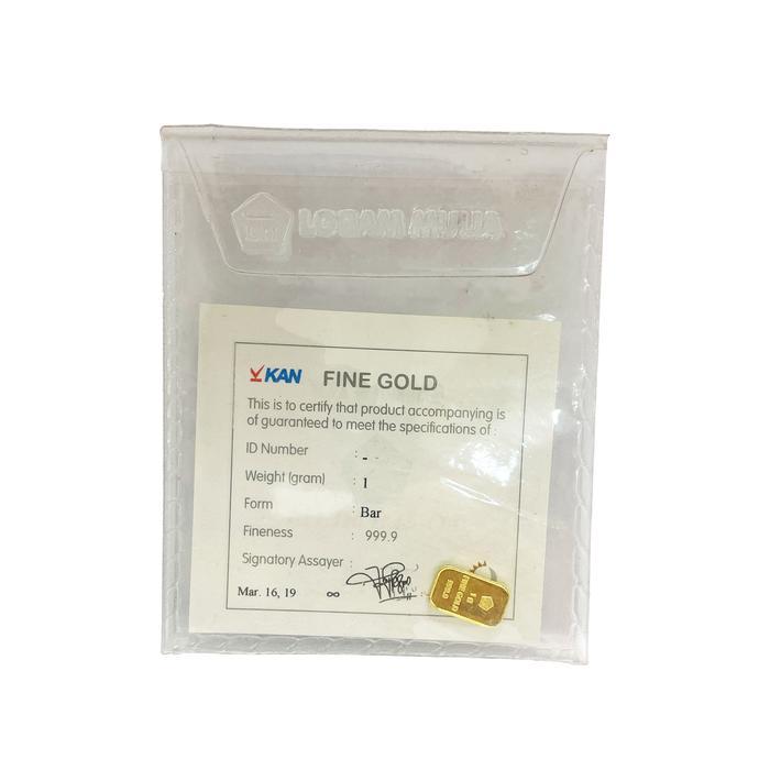 Logam Mulia Emas Antam Retro / Klasik 1 gram Berdiri / Portrait