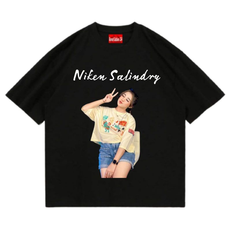 Kaos Baju NIKEN SALINDRY Oppa Rap Tee | Tshirt raja ratu dangdut CAMPURSARI Oversize Hitam Vintage |