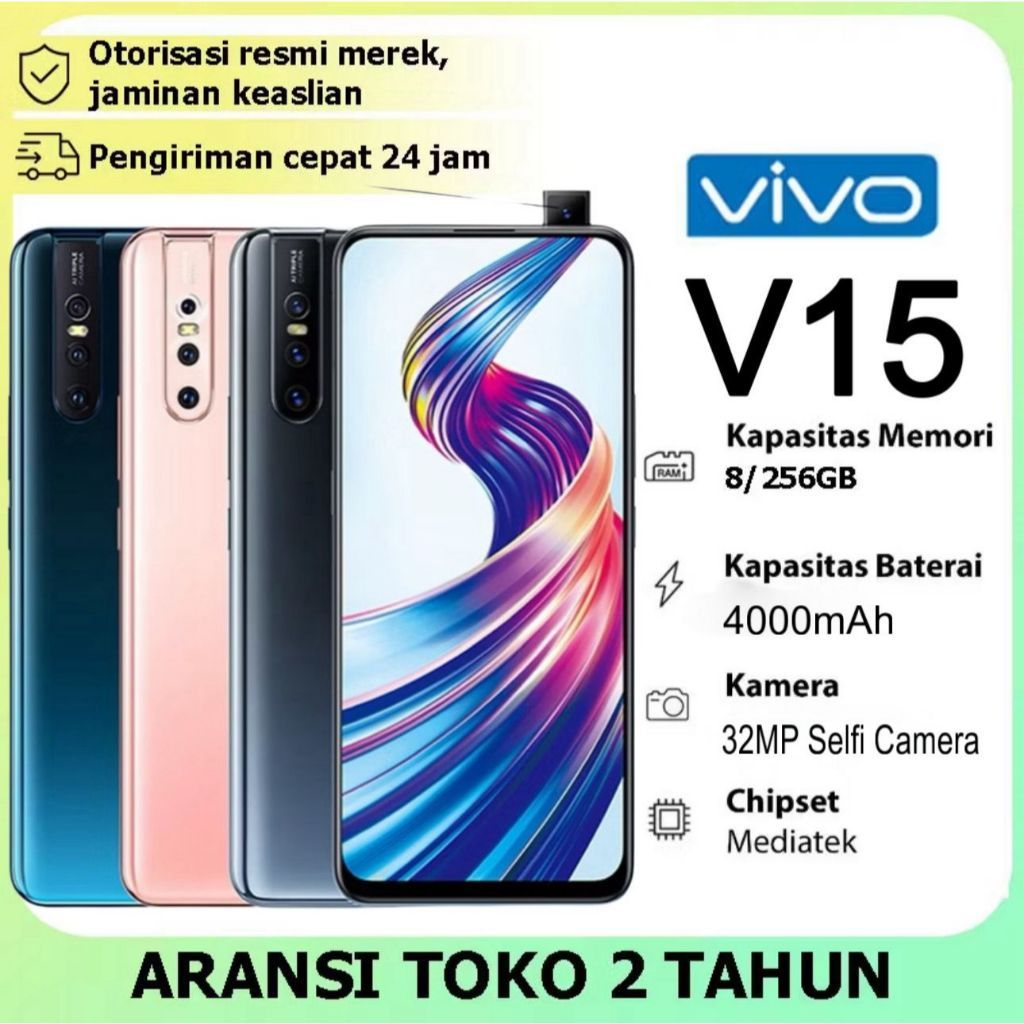 [COD] VIVO V15 RAM 8GB ROM 256GB MURAH Handphone Android SmartPhone POP UP CAMERA 32MP/AI Triple Cam
