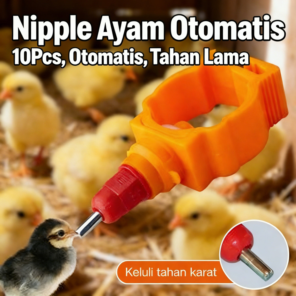 Nipel Ayam Otomatis 10Pcs Minum Nepel Petelur Alat Ayam Drinker Niple