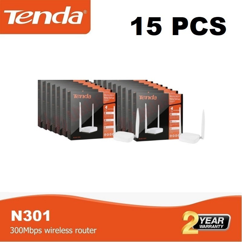 Tenda N301 15 Pcs Router Wireless Universal Repeater Extender WiFi 300Mbps 2 Antena V