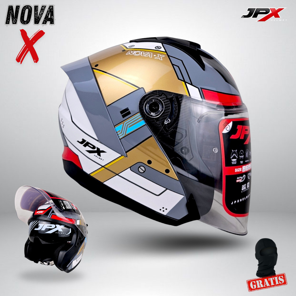 JPX NOVA X N5 ESCAPE SERIES DOUBLE VISOR PREMIUM | HELM JPX NOVA X ORIGINAL SNI DOT