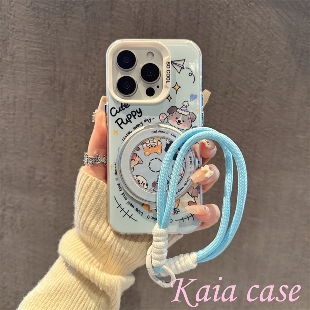 case SAMSUNG Rekam hewan dengan penyangga dan tali pergelangan tangan Casing ponsel cocok untuk SAMS