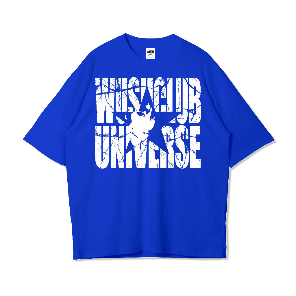 WUSH CLUB  OVERSIZED BAJU KAOS DISTRO PRIA WANITA OVERSIZE UNIVERSE BENHUR BIRU ELEKTRIK