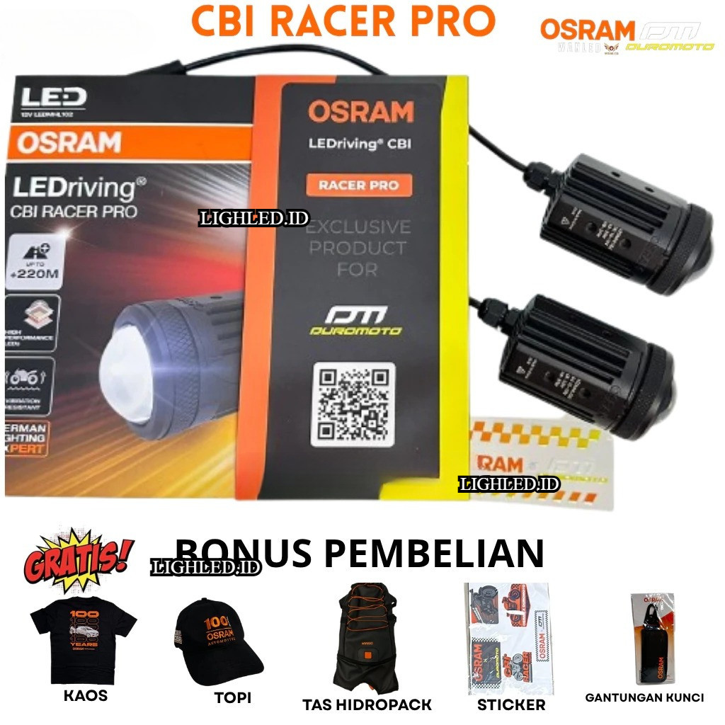 LAMPU SOROT MINI LASER CBI PRO 30/40W MINI PROJIE MOTOR KOLABORASI DUROMOTO OSRAM