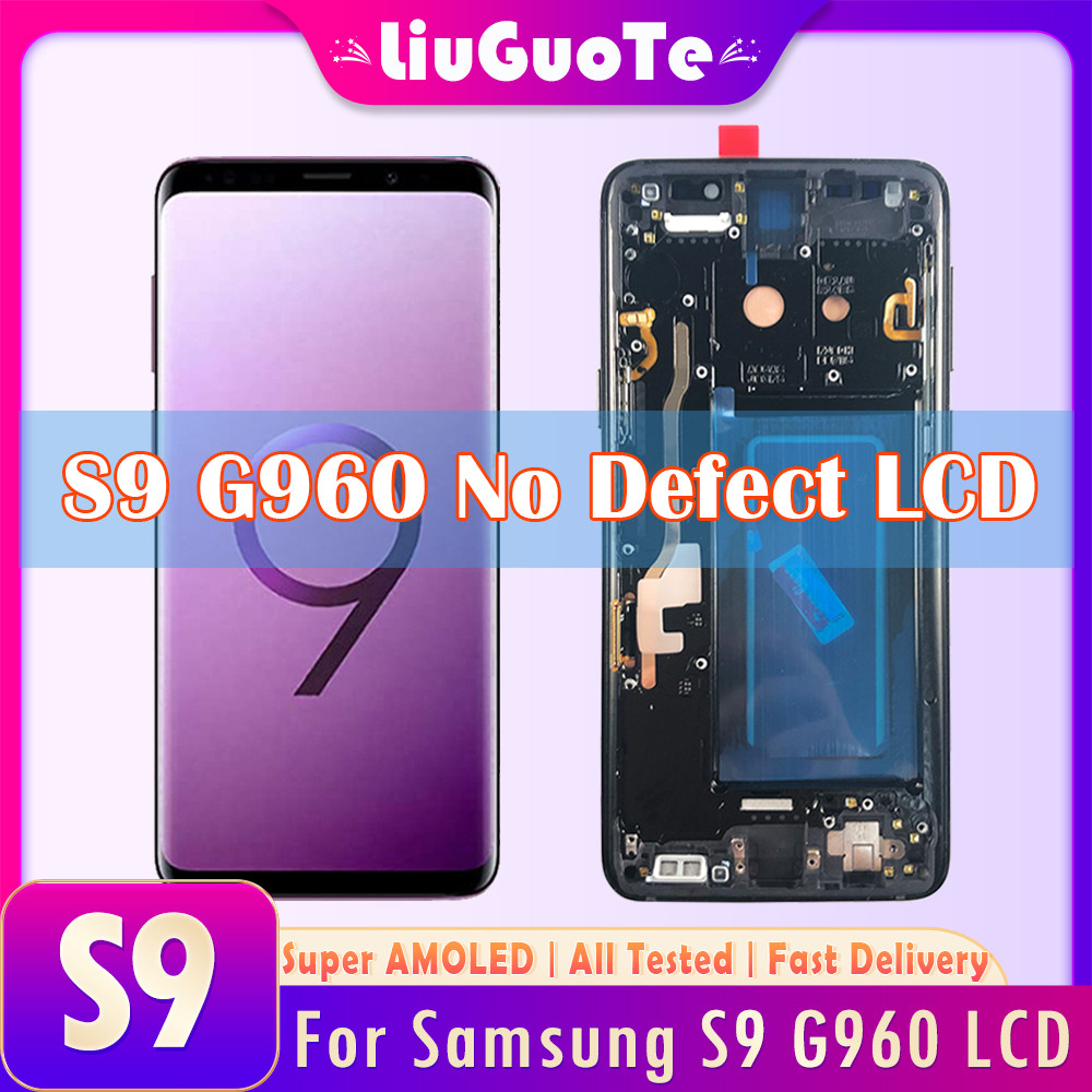 AMOLED S9 For Samsung Galaxy S9 G960F G960 G960F LCD splay Tou Screen gitizer with Frame For Samsumg