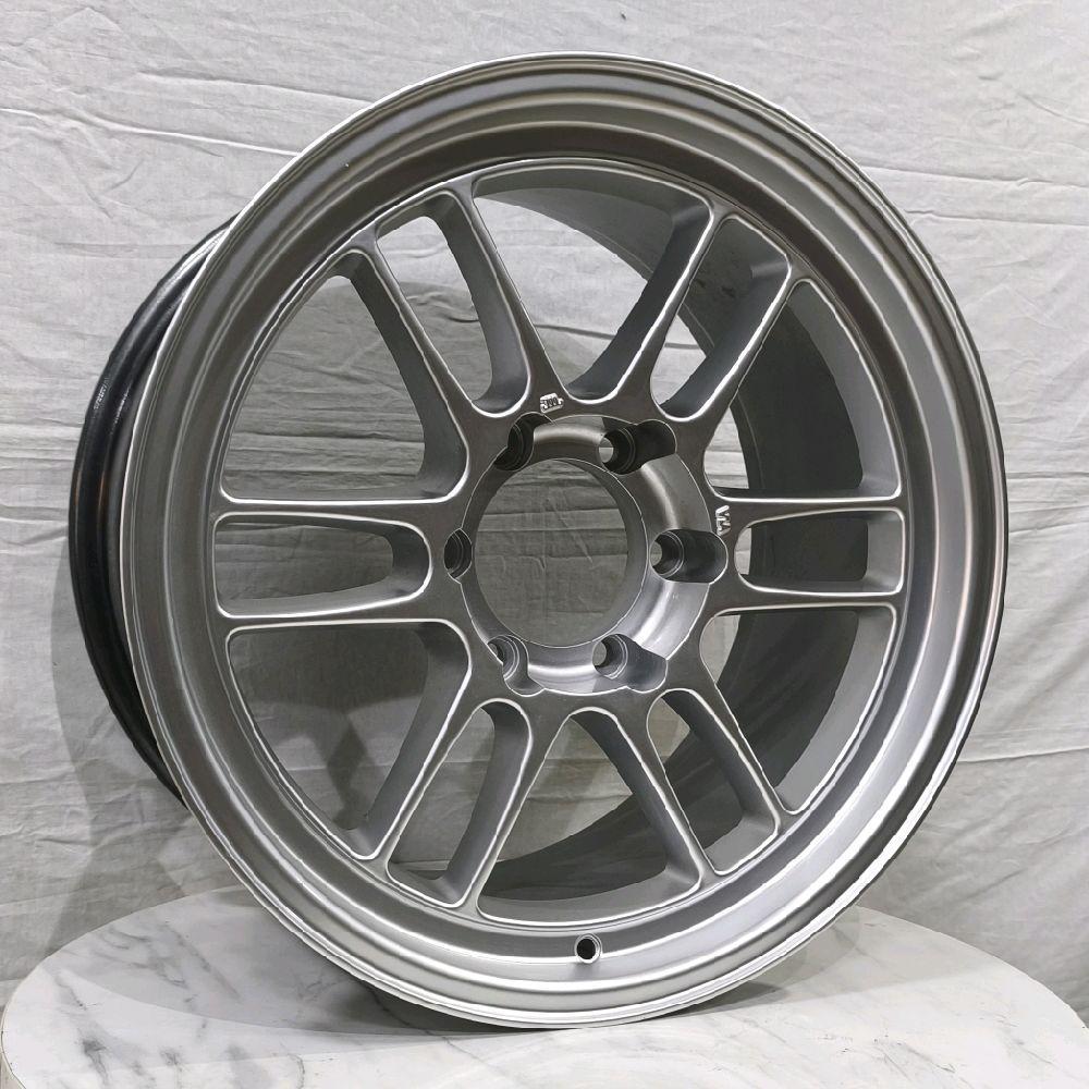 4pcs Velg Mobil Enkei RPF1 18x9.5 6H 139.7 et+15 Ring 18 R18 lebar 9,5 inci lobang 6 Mobil Pajero Fo