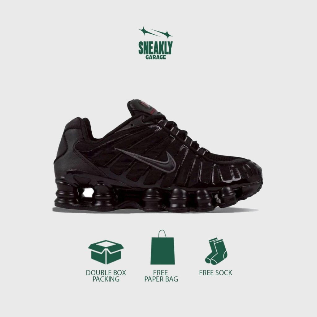 Sepatu Sneakers Nike Shox TL All Black Unisex