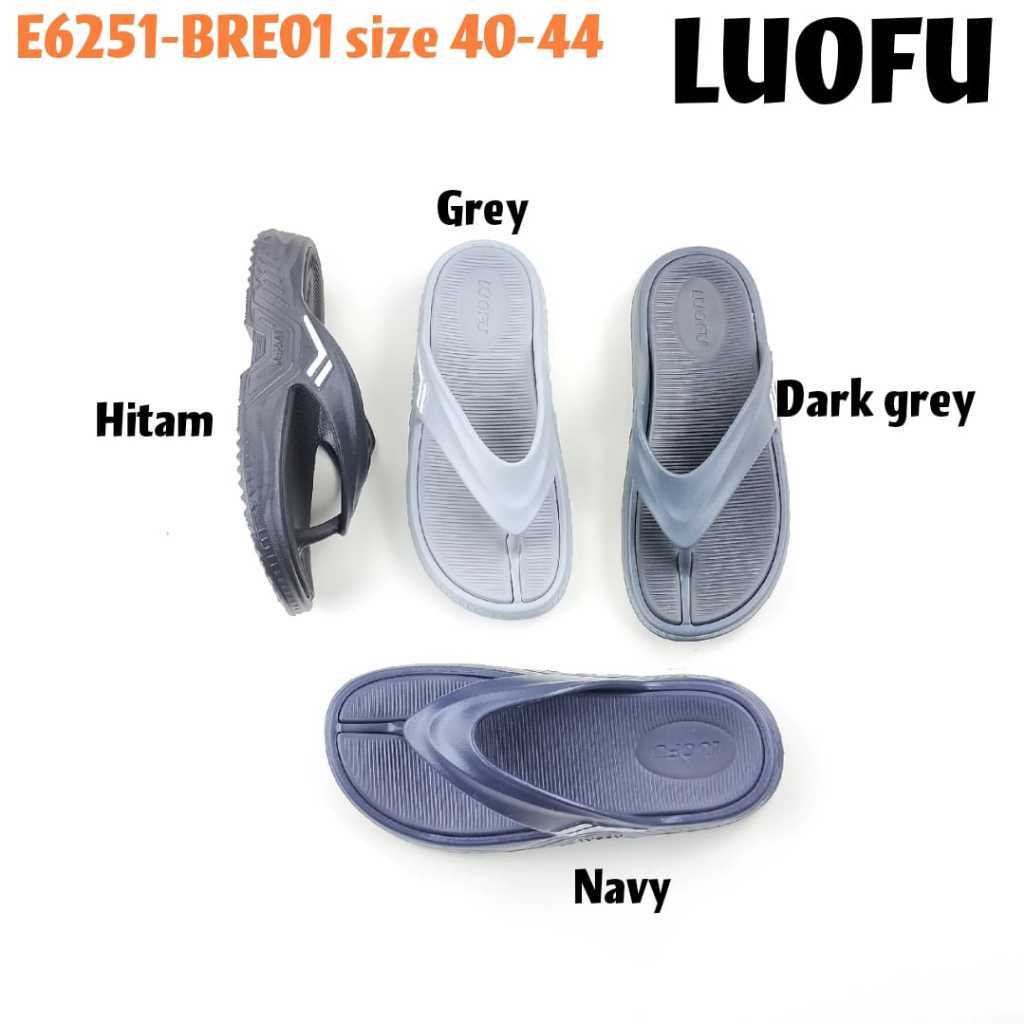 E6251-BRE01 LUOFU ORIGINAL Sandal karet empuk murah jepit cowok sendal japit pria murah import Luofu