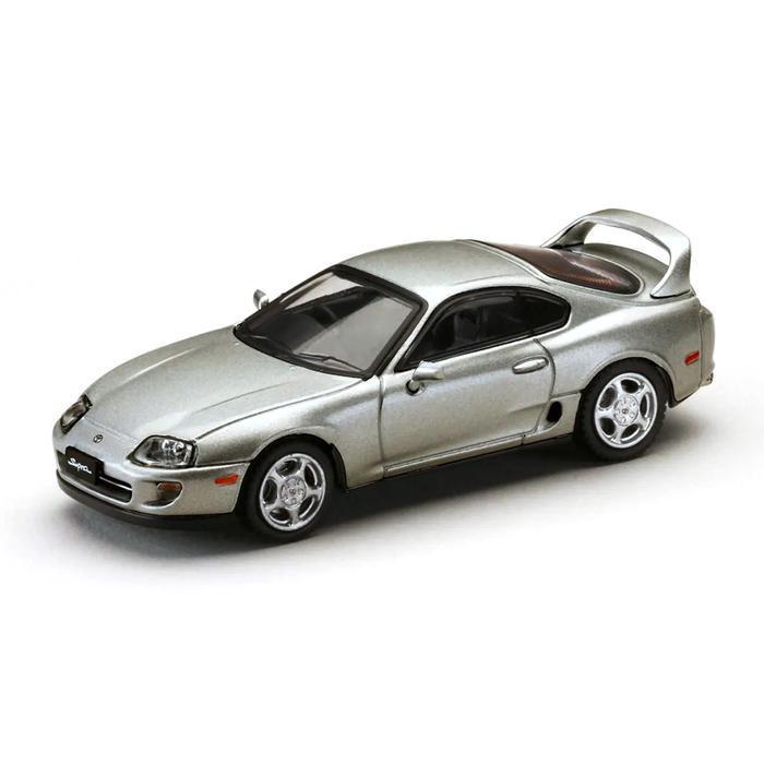 HOBBY JAPAN  TOYOTA SUPRA RZ JZA80 SILVER DIECAST SKALA 64