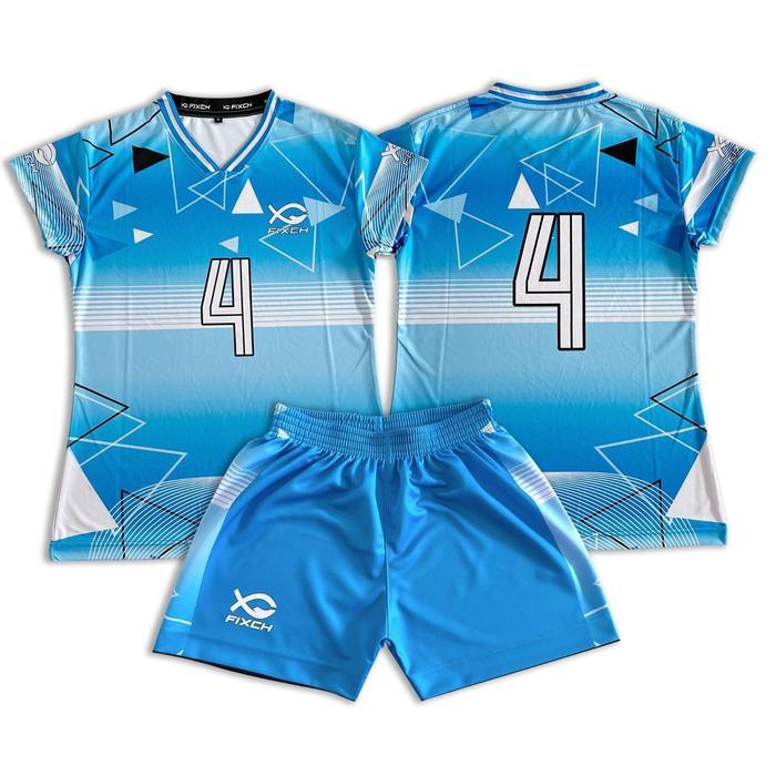 Paket Lusinan Stelan Cewek Voli Fixch Fullprinting Jersey Setelan Volly Putri - Set01