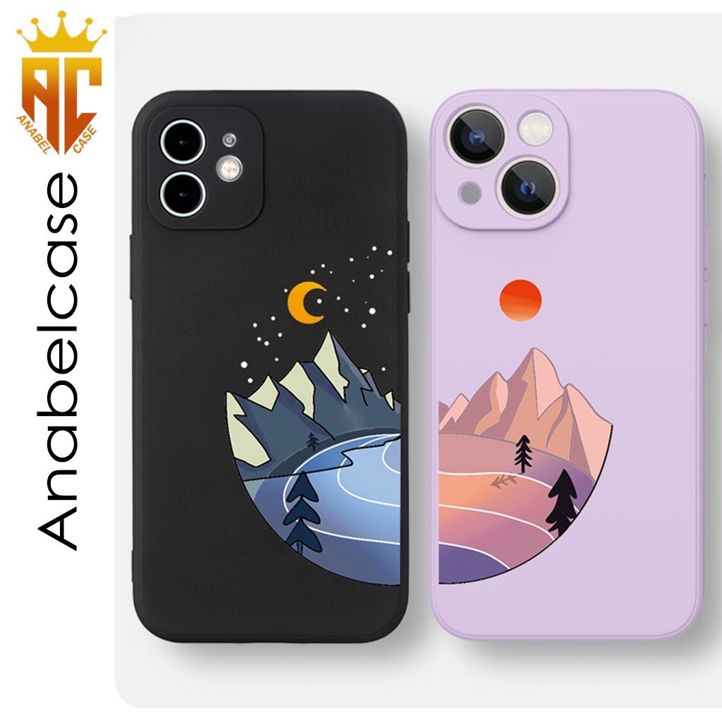 [ip3] Case Silikon Pro Kamera For iPhone x xs xr 7 8 7+ 8+ se2020 11 11pro 12 12 pro - Motif SunMoon