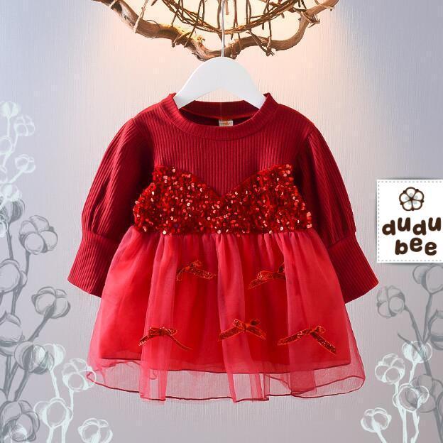 0-3th 2022 Dress Anak import HEART SEQUIN DRESS Gaun KOREA - Baju Baby Bayi Anak Gaun Tile Tulle Pes