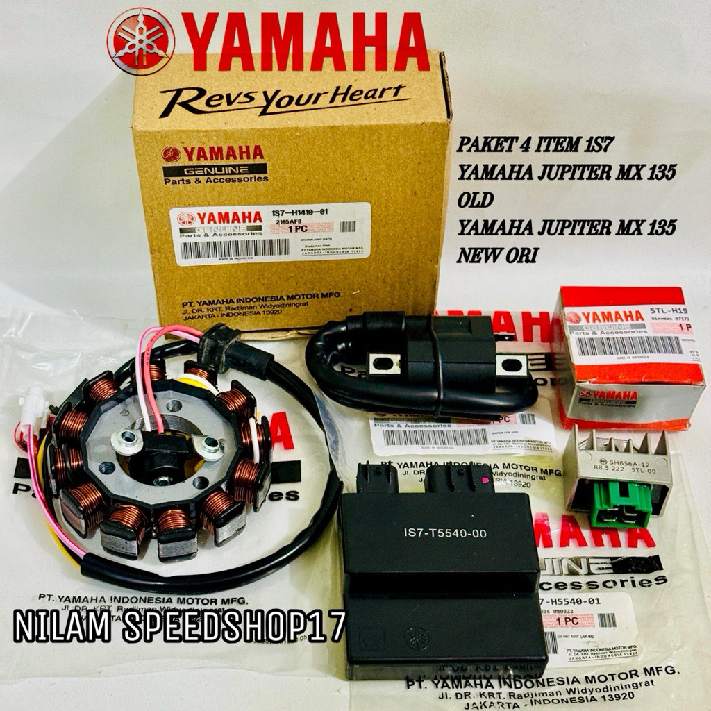 PAKET PENGAPIAN 4 ITEM SPUL+CDI+KOIL+KIPROK YAMAHA JUPITER MX 135 OLD JUPITER MX 135 NEW ORIGINAL