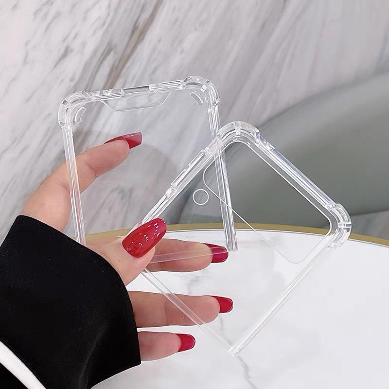 Soft Anti Crack Case Samsung Galaxy Z Flip 7 Flip 6 Flip 5 Flip 4 Flip 3 Z Flip 2 Z Flip 1 Clear Cra