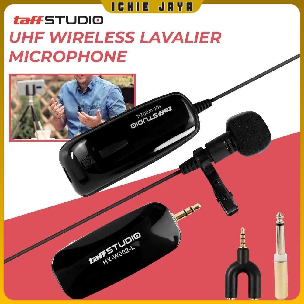 TAFFSTUDIO UHF Wireless Lavalier Microphone Podcast Interview - HX-W002-L