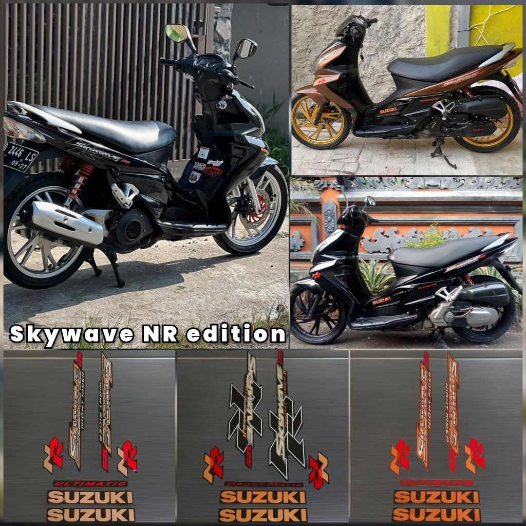 stiker striping suzuki skywave nr 1 nr 2 2007 2008 fullset