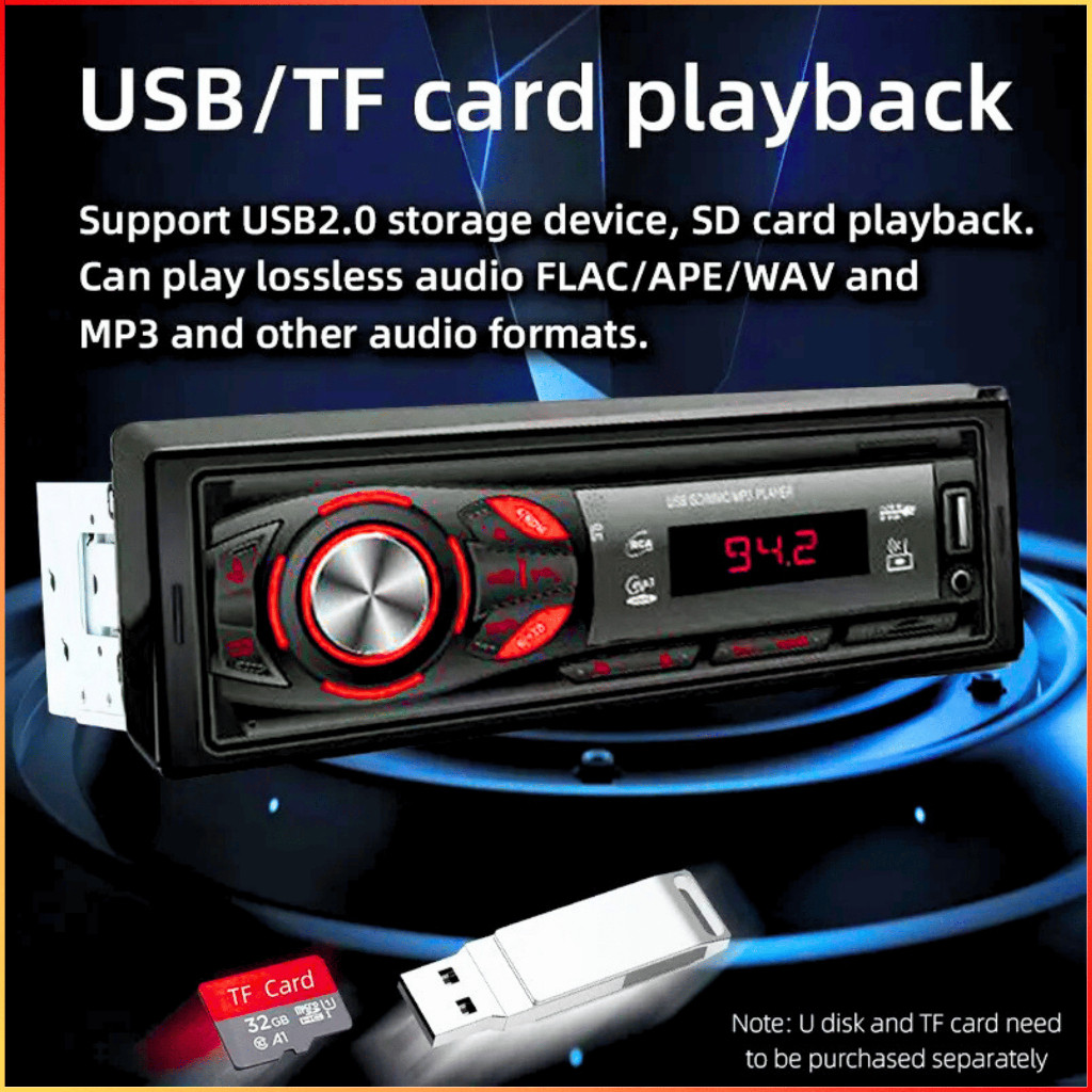 ALIANSHOP NO LIMIT Taffware Tape Mobil Bluetooth Full Bass Audio MP3 Player 60W 12 Volt Truk Grand M