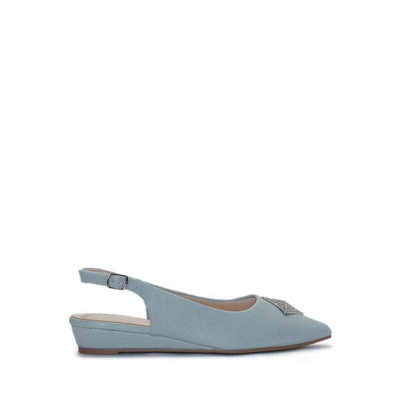 Payless Nine West Womens Camille Slingback Wedges - Light Blue_15