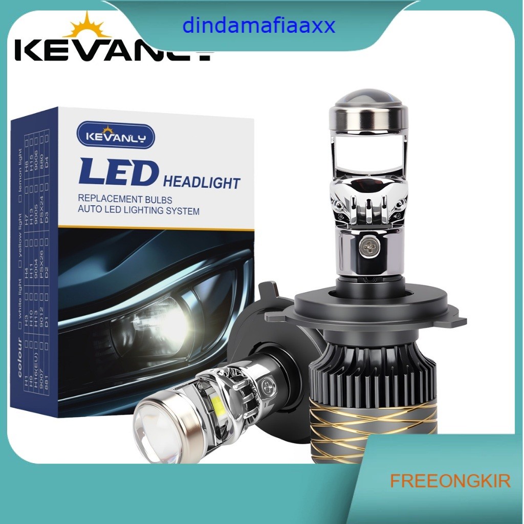 2 Buah H11 H4 Canbus Lampu Depan Mobil Lensa Mini H11 H8 Bohlam Proyektor LED 6000K untuk Mobil dan 