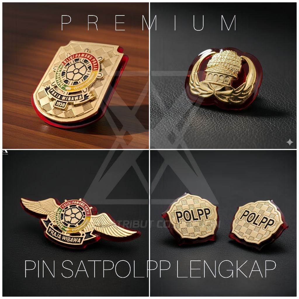 ATRIBUT SATPOLPP / PIN POLPP / WING POLPP / KEWENANGAN POLPP / MONOGRAM POLPP / PIN KORPRI PREMIUM E