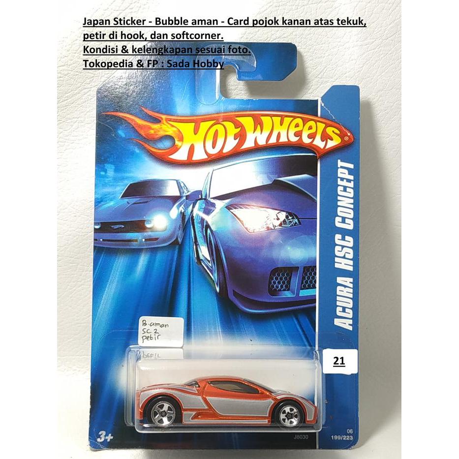 Hot Wheels Hotwheels Acura HSC Concept Japan Sticker Dcast