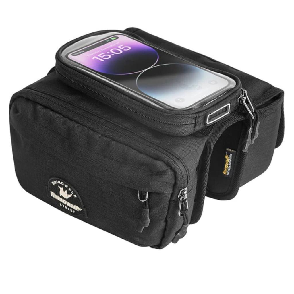 Top Tube Bag Rhinowalk BCT0205 Bike Frame Tube Bag with Touchable Phone Holder Tas Top Tube