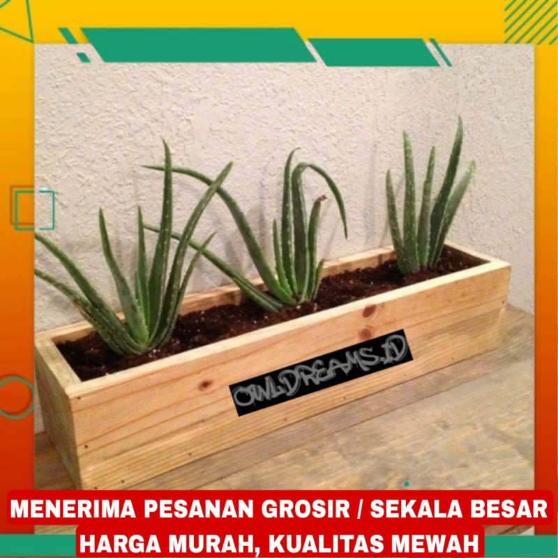 Pot Kayu Persegi panjang