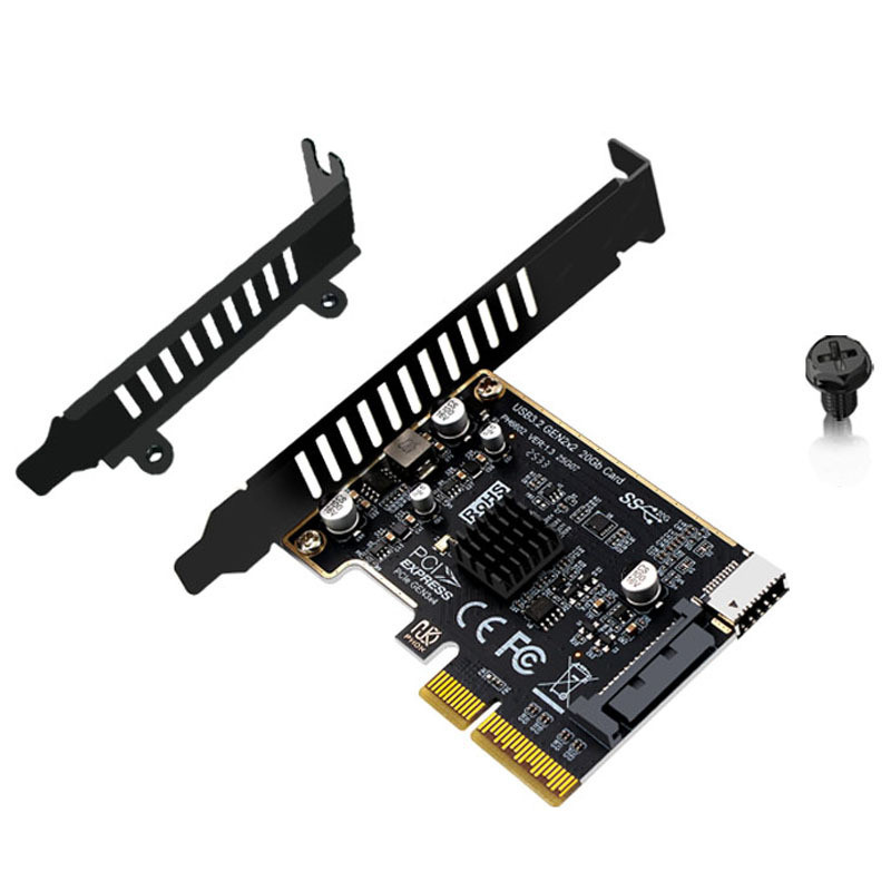 NEW PCIE To Type E Riser Card for USB32 GEN2 20Gbps Type C Front Panel Adapter PCIE X4 To TypeE Expa