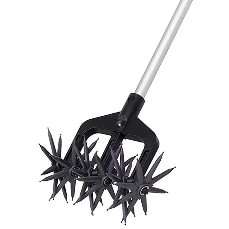 Rotary Cultivator Garden Lawn Ripper,Adjustable Gardening Rotary Tiller and HandHeld Garden Cultivat