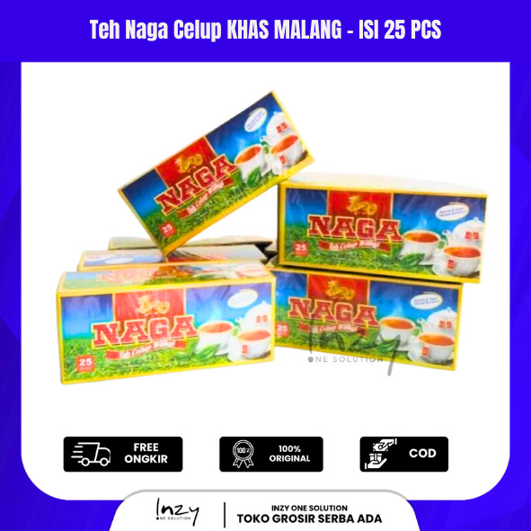-INZY- Teh Naga Celup isi 25 / Teh Cap Naga Celup KHAS MALANG / Teh Naga Celup ASLI MALANG