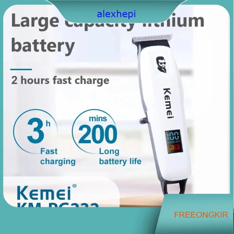KM-PG232 Kemei Hair Clipper Mesin Cukur Rambut Brewok Jenggot