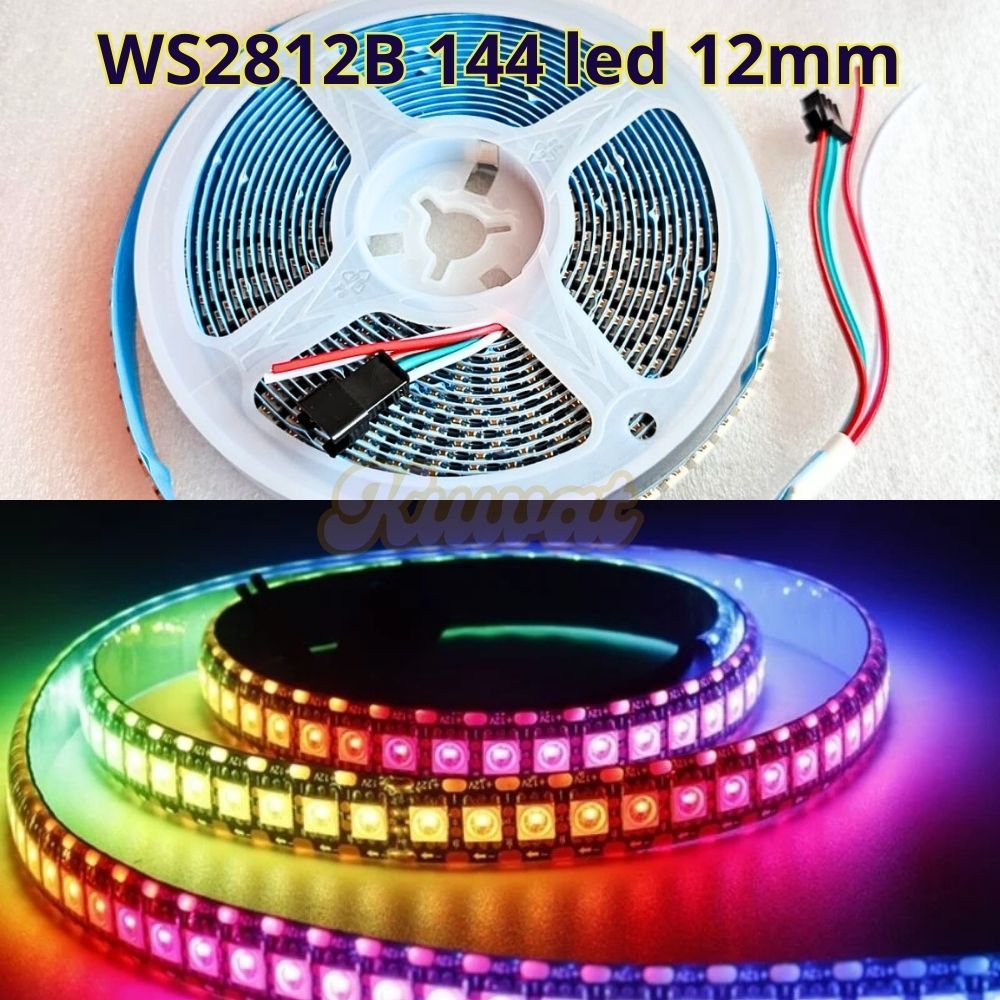 Lampu LED strip RGB ARGB WS2812B 12mm 144led 5V | Led WS2812B