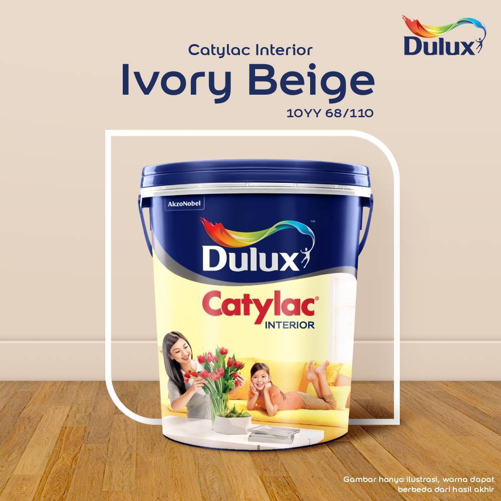 CAT TEMBOK IVORY BEIGE DULUX CATYLAC INTERIOR  - 5 KG CAT IVORY BEIGE 10YY 68/110 CAT TEMBOK DULUX C