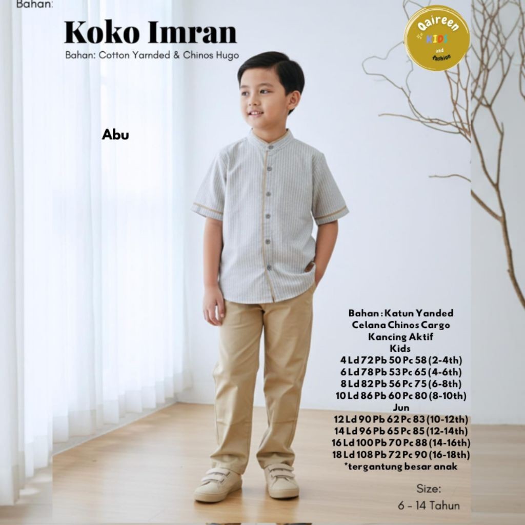 2102    Imran setelan kemeja koko muslim anak laki-laki by Qaireen