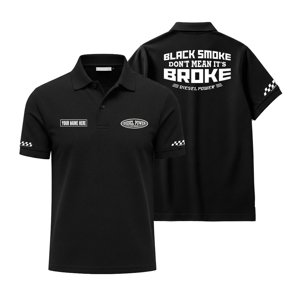 DIESEL POWER - Free Name Tag -  Polo shirt Merchandise 24s CVC Cotton Fleece Premium