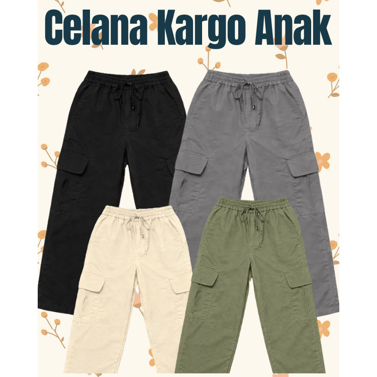 e Cargo Pants Celana Panjang Anak Korean Look  1-12th