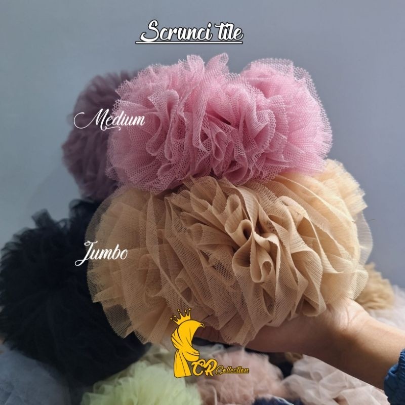 Bee scrunchie tile jumbo/ikat rambut tile jumbo/cepol tile jumbo/cepol hijab anti pusing